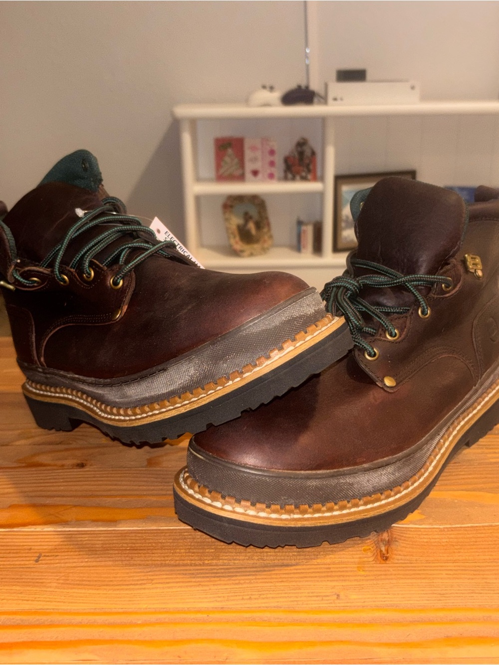 Lehigh 5040 Men 12W Steel Toe Work Boots Brown Leather Electrical Hazard New NIB
